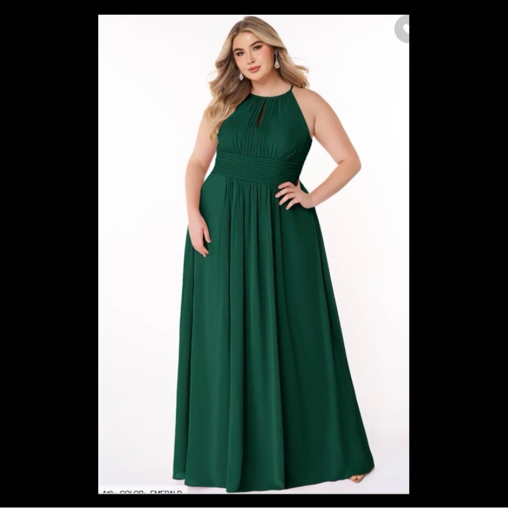 Azazie Bonnie: Emerald A-Line Keyhole